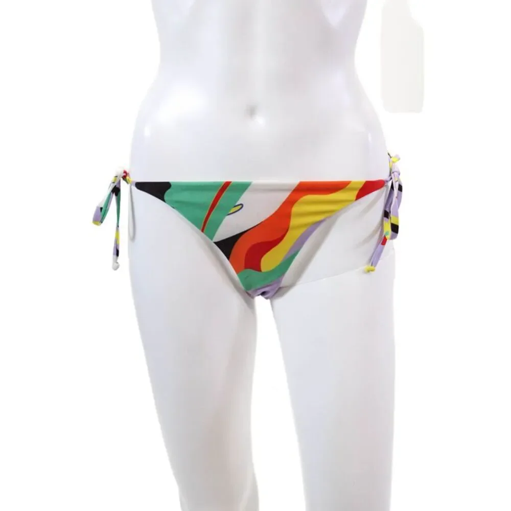 Mara Hoffman Swim Womens Stretch Abstract Bikini Bottom Multicolor Size M
